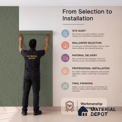 12118 | 10 Meter x 21 Inches Fabric Look Wallpaper - 57.41 Sq. Ft. | Minimum 10% wastage during installation
