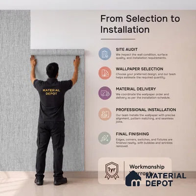 12124 | 5 Meter x 42 Inches Fabric Look Wallpaper - 57.41 Sq. Ft. | Minimum 10% wastage during installation