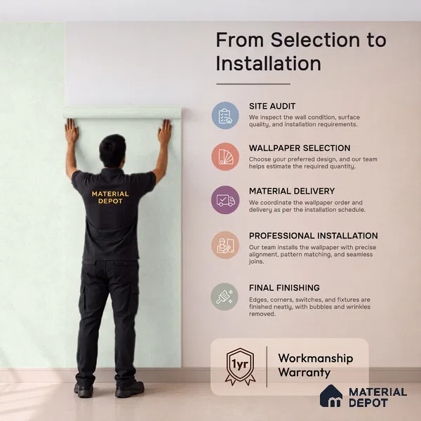 12138 | 5 Meter x 42 Inches Fabric Look Wallpaper - 57.41 Sq. Ft. | Minimum 10% wastage during installation