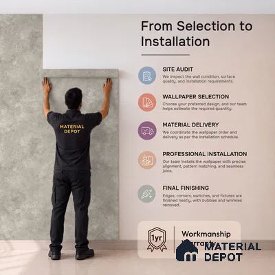 12132 | 5 Meter x 42 Inches Fabric Look Wallpaper - 57.41 Sq. Ft. | Minimum 10% wastage during installation