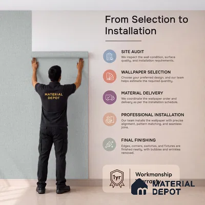 12152 | 5 Meter x 42 Inches Fabric Look Wallpaper - 57.41 Sq. Ft. | Minimum 10% wastage during installation