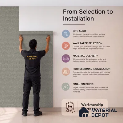 12171 | 5 Meter x 42 Inches Texture Look Wallpaper - 57.41 Sq. Ft. | Minimum 15% wastage during installation