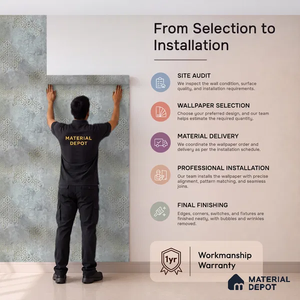 MH 217 | 10 Meter x 21 Inches Texture Look Wallpaper - 57.37 Sq. Ft. | Minimum 15% wastage during installation