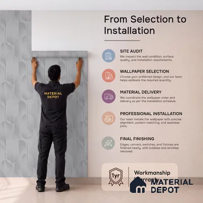 M9-5 | 10 Meter x 21 Inches Patterned Look Wallpaper - 57.37 Sq. Ft. | Minimum 15% wastage during installation