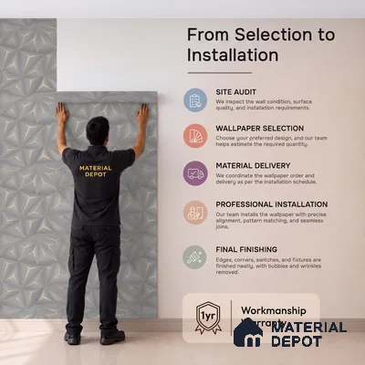 M20-3 | 10 Meter x 21 Inches Patterned Look Wallpaper - 57.37 Sq. Ft. | Minimum 15% wastage during installation