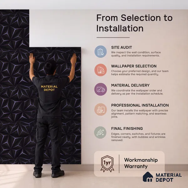 M20-1 | 10 Meter x 21 Inches Patterned Look Wallpaper - 57.37 Sq. Ft. | Minimum 15% wastage during installation