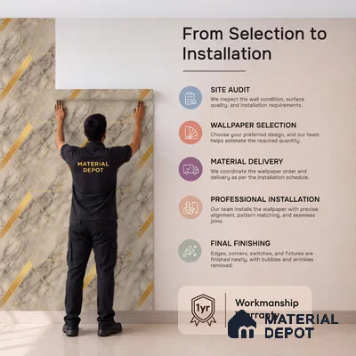 M12-4 | 10 Meter x 21 Inches Texture Look Wallpaper - 57.37 Sq. Ft. | Minimum 15% wastage during installation