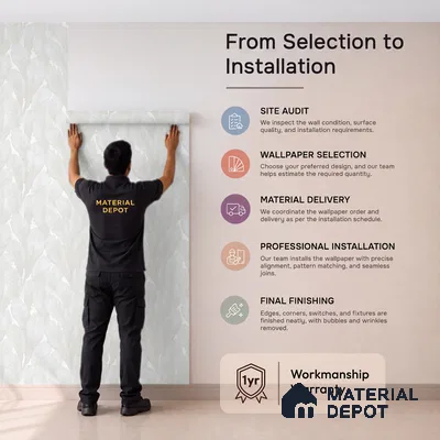 M18-6 | 10 Meter x 21 Inches Florals Look Wallpaper - 57.37 Sq. Ft. | Minimum 15% wastage during installation