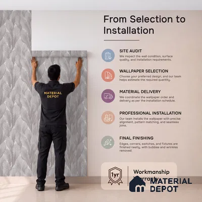 M18-7 | 10 Meter x 21 Inches Florals Look Wallpaper - 57.37 Sq. Ft. | Minimum 15% wastage during installation