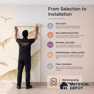 Golden Wings, Abstract Customised Canvas Wallpaper for Rooms
