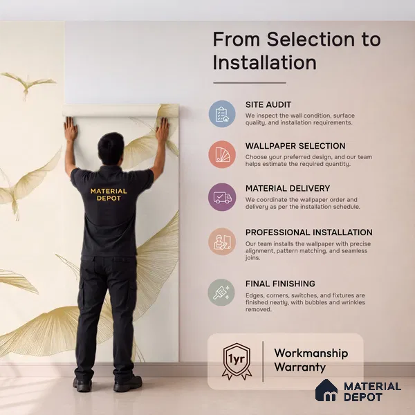 Golden Wings, Abstract Customised Canvas Wallpaper for Rooms