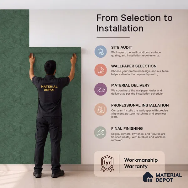 A67601 | 10 Meter x 21 Inches Patterned Look Wallpaper - 57.37 Sq. Ft. | Minimum 15% wastage during installation