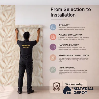 A76103 | 10 Meter x 21 Inches Florals Look Wallpaper - 57.37 Sq. Ft. | Minimum 15% wastage during installation