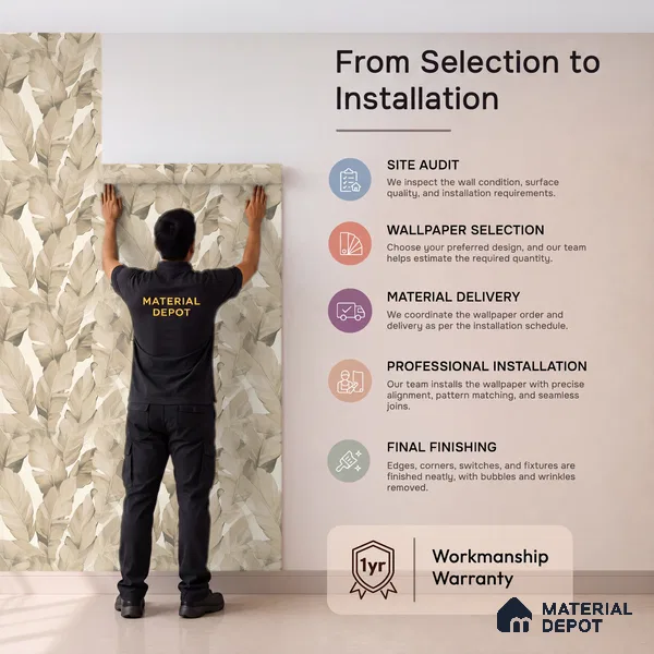 1362 | 10 Meter x 21 Inches Florals Look Wallpaper - 57.41 Sq. Ft. | Minimum 15% wastage during installation