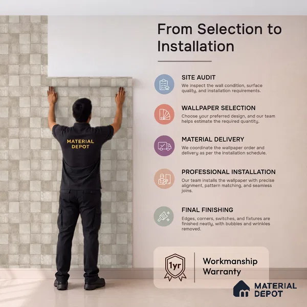 1333 | 10 Meter x 21 Inches Patterned Look Wallpaper - 57.41 Sq. Ft. | Minimum 15% wastage during installation