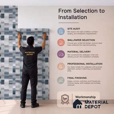 1339 | 10 Meter x 21 Inches Patterned Look Wallpaper - 57.41 Sq. Ft. | Minimum 15% wastage during installation