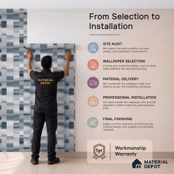 1339 | 10 Meter x 21 Inches Patterned Look Wallpaper - 57.41 Sq. Ft. | Minimum 15% wastage during installation