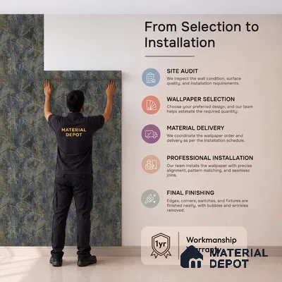 1345 | Navy & Gold Diamond Quilted Patterned Wallpaper - 10 Meter x 21 Inches, 57.41 Sq. Ft. (Min. 15% Wastage)