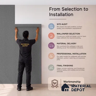 1347 | 10 Meter x 21 Inches Texture Look Wallpaper - 57.41 Sq. Ft. | Minimum 15% wastage during installation