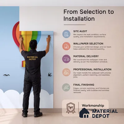 Balloons drifting upward in Sky Wallpaper | WP 05237 B Non Woven | 150 GSM WP01MTF Paper | (MOQ = 30 Sq. Ft.) | Design change not possible