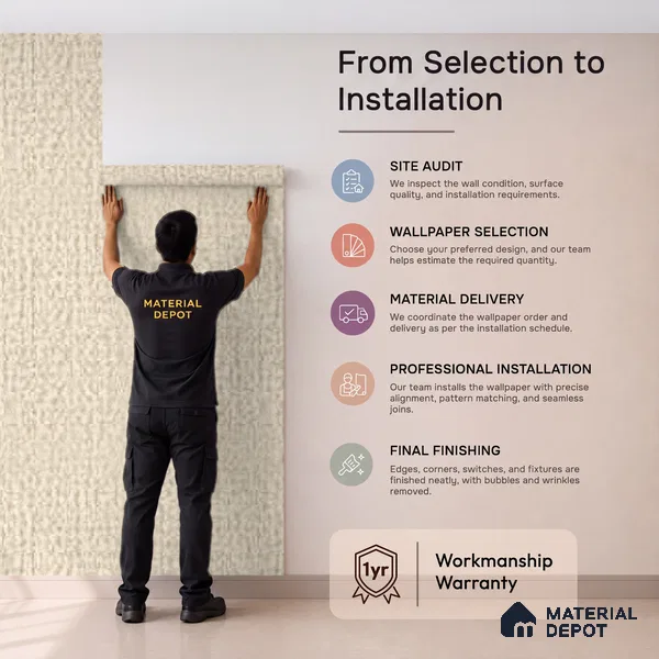 6858-5 | 5 Meter x 42 Inches Fabric Look Wallpaper - 57.41 Sq. Ft.