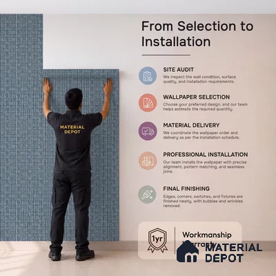 6849-5 | 5 Meter x 42 Inches Fabric Look Wallpaper - 57.41 Sq. Ft.