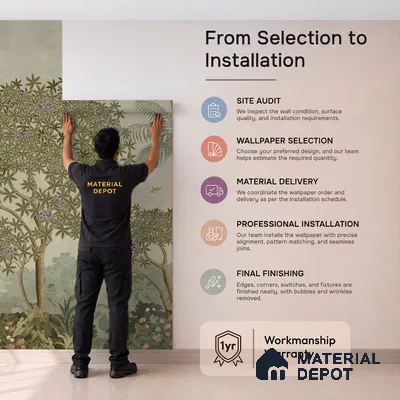 Garden of Dreams Sandstone Customised Room Wallpaper