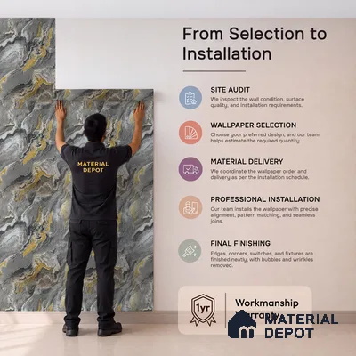 MH 260 | 10 Meter x 21 Inches Marble Look Wallpaper - 57.37 Sq. Ft.