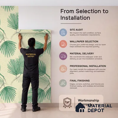 6836-2 | 5 Meter x 42 Inches Florals Look Wallpaper - 57.41 Sq. Ft.