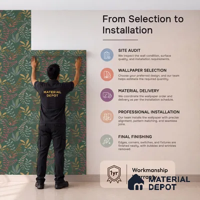 SO27061 | 10 Meter x 21 Inches Florals Look Wallpaper - 57.41 Sq. Ft.