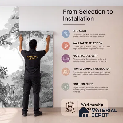 Kovalam, Monotone Tropical Canvas Wallpaper | Customised Size Wallpaper
