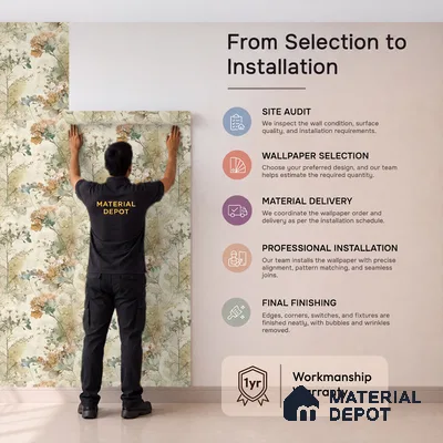 03-555-03 | 10 Meter x 21 Inches Florals Look Wallpaper - 57.41 Sq. Ft.