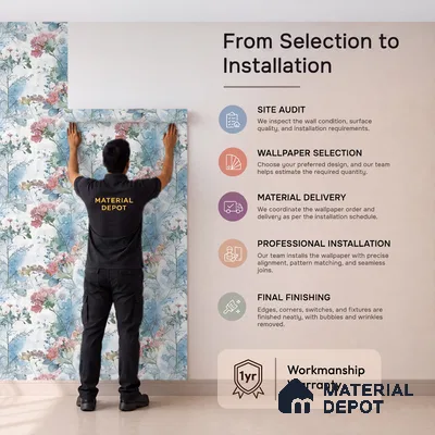 04-555-04 | Blue Watercolor Hydrangea Floral Wallpaper - 10 Meter x 21 Inches, 57.41 Sq. Ft.