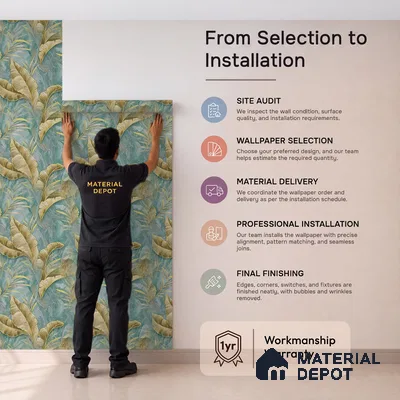 26-555-26 | 10 Meter x 21 Inches Florals Look Wallpaper - 57.41 Sq. Ft.