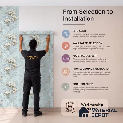 27-555-27 | Blue Hydrangea Lattice Floral Wallpaper - 10 Meter x 21 Inches, 57.41 Sq. Ft.