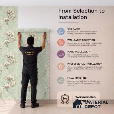 29-555-29 | 10 Meter x 21 Inches Florals Look Wallpaper - 57.41 Sq. Ft.