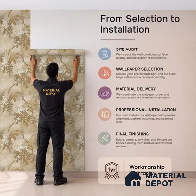 31-555-31 | 10 Meter x 21 Inches Florals Look Wallpaper - 57.41 Sq. Ft.