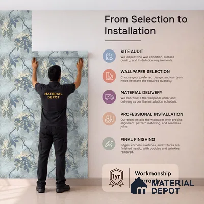 32-555-32 | 10 Meter x 21 Inches Florals Look Wallpaper - 57.41 Sq. Ft.