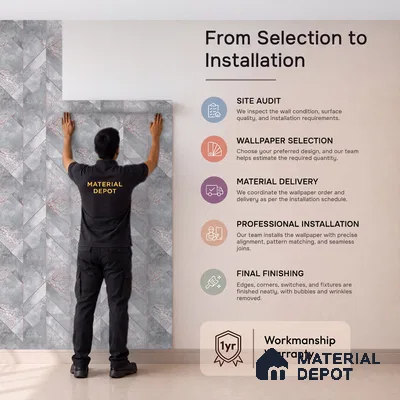 37-555-37 | 10 Meter x 21 Inches Patterned Look Wallpaper - 57.41 Sq. Ft.
