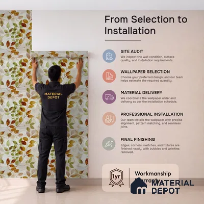 2105 -4 | 10 Meter x 21 Inches Florals Look Wallpaper - 57.41 Sq. Ft.