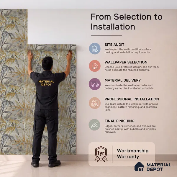 2112 -2 | Grey Gold Bamboo Thicket Floral Wallpaper - 10 Meter x 21 Inches, 57.41 Sq. Ft.