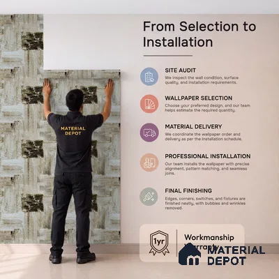 2106 -2 | 10 Meter x 21 Inches Patterned Look Wallpaper - 57.41 Sq. Ft.