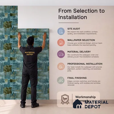 2106 -5 | 10 Meter x 21 Inches Patterned Look Wallpaper - 57.41 Sq. Ft.