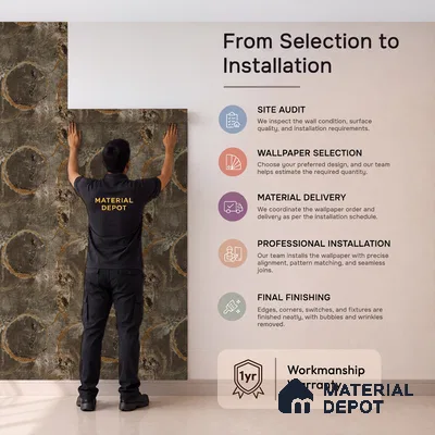 2111 -5 | 10 Meter x 21 Inches Patterned Look Wallpaper - 57.41 Sq. Ft.