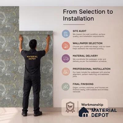 2102 -1 | 10 Meter x 21 Inches Patterned Look Wallpaper - 57.41 Sq. Ft.