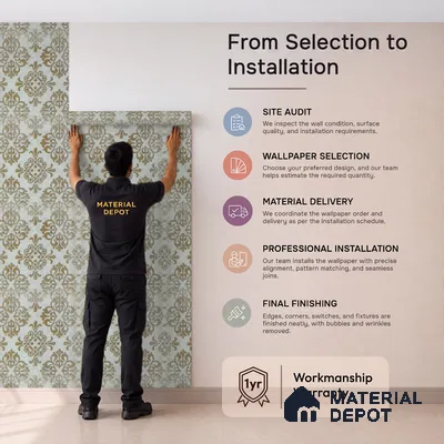 2113 -2 | 10 Meter x 21 Inches Patterned Look Wallpaper - 57.41 Sq. Ft.