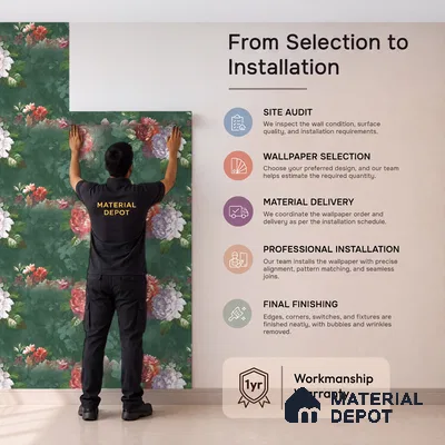 52510-2 | 5 Meter x 42 Inches Florals Look Wallpaper - 57.41 Sq. Ft.