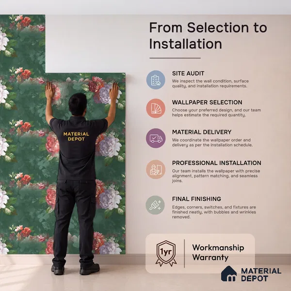 52510-2 | 5 Meter x 42 Inches Florals Look Wallpaper - 57.41 Sq. Ft.