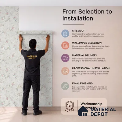 632 | 9.5 Meter x 21 Inch  Patterned Look Wallpaper - 55 Sq. Ft.