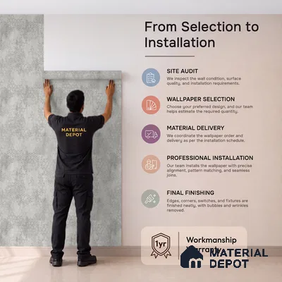 638 | 9.5 Meter x 21 Inch  Patterned Look Wallpaper - 55 Sq. Ft.